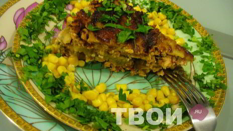 запеканка мясная с баклажанами