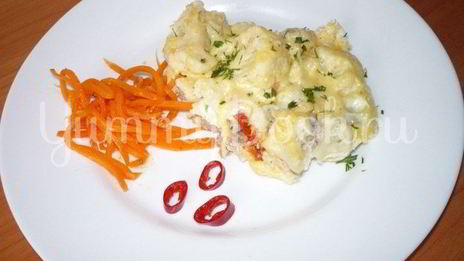 запеканка с фаршем и цветной капустой из мультиварки