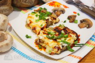 Запеканка с грибами и картофелем