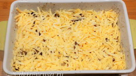 запеканка с грибами и картофелем