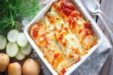 Запеканка с кабачками и картофелем