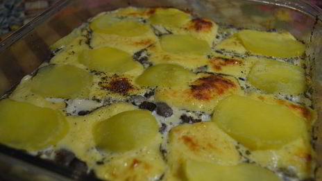 запеканка с картофелем и лесными грибами