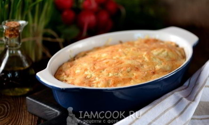 Рецепт запеканка с курицей и грибами