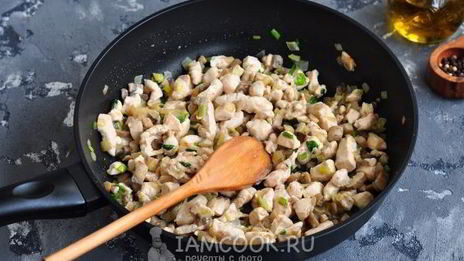 запеканка с курицей и грибами