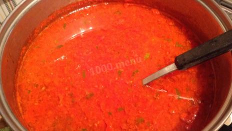 аджика из помидор с болгарским перцем на зиму