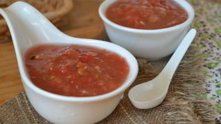 Аджика с хреном и помидорами на зиму
