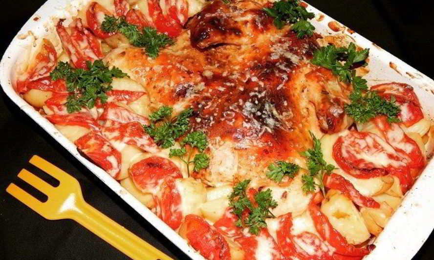 Рецепт курица в аджике с овощами