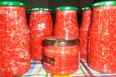 Сырая аджика с хреном и помидорами на зиму
