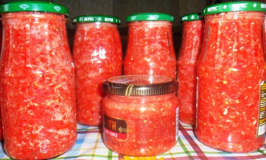 Рецепт сырая аджика с хреном и помидорами на зиму
