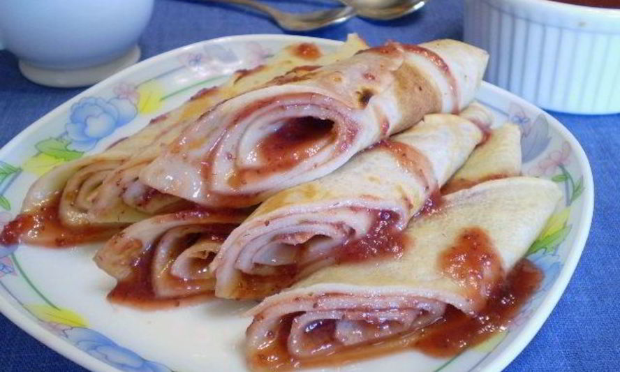 Рецепт блинчики с джемом