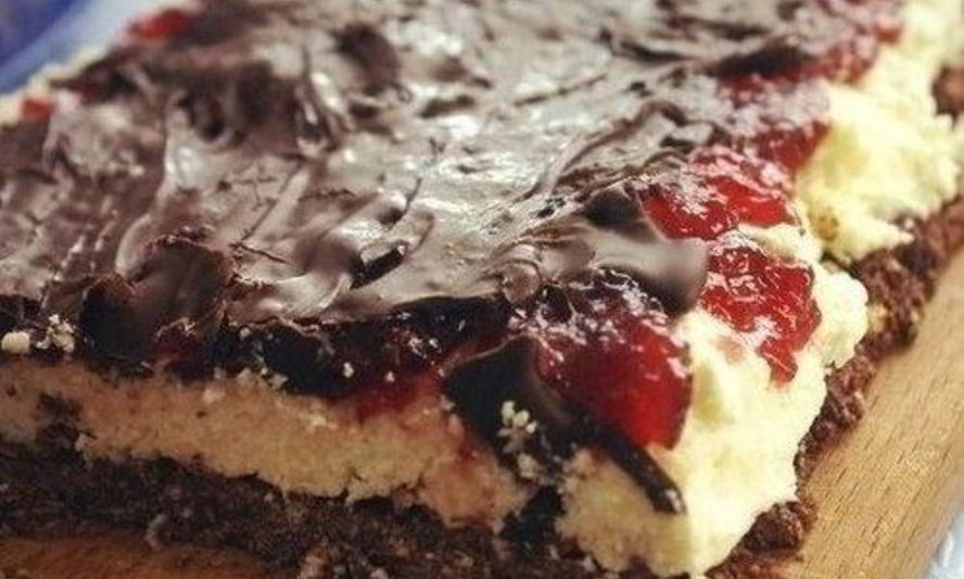 Рецепт чизкейк с ягодным джемом без выпекания