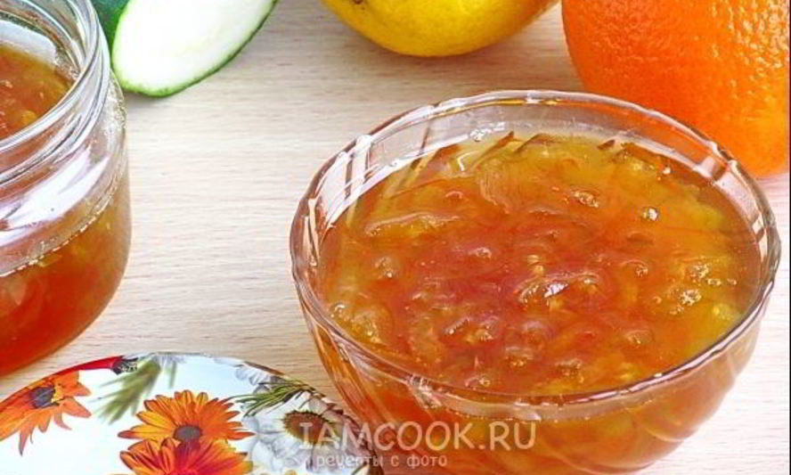 Рецепт джем из лимона, апельсина и цуккини