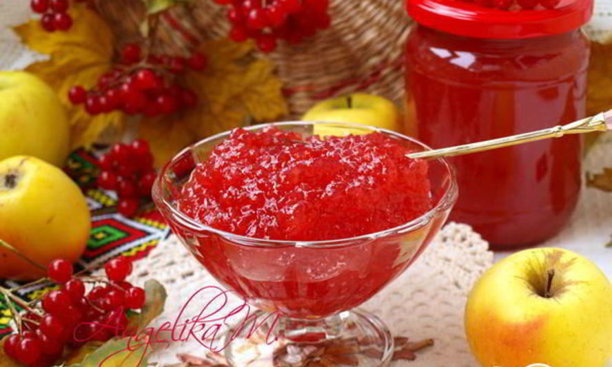 Рецепт джем из яблок и калины