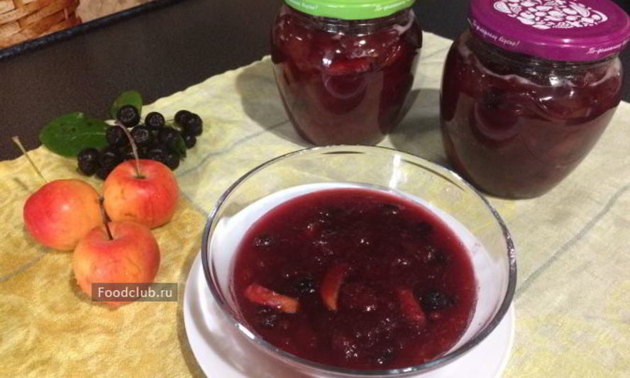 Рецепт джем из яблок с черноплодной рябиной в мультиварке