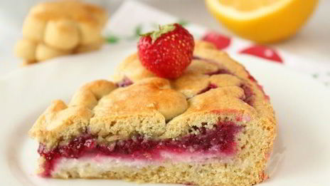 кростата с джемом и творожным сыром