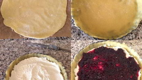 кростата с творогом и джемом