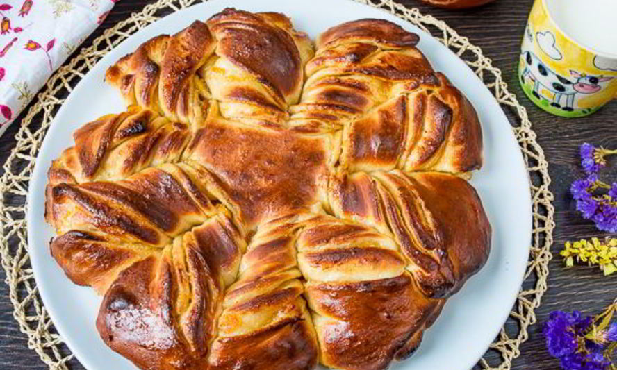 Рецепт крученая булка с абрикосовым джемом