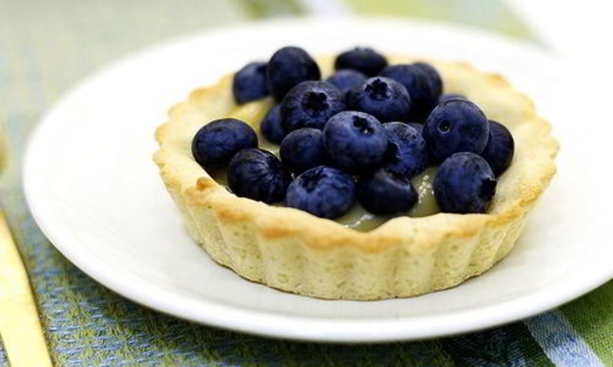 Рецепт лимонные корзиночки с черникой и джемом