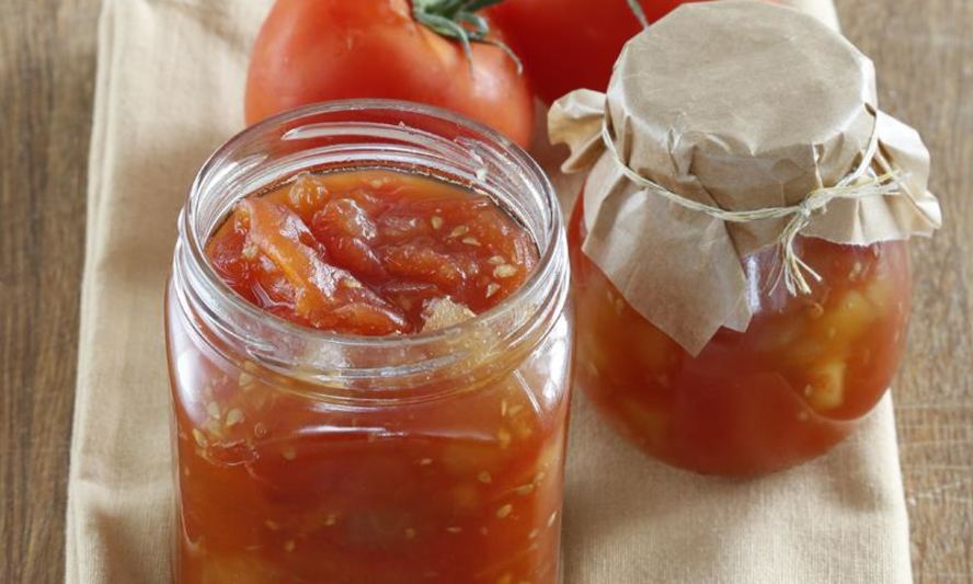 Рецепт пряный томатный джем с яблоками