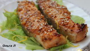 Семга в апельсиново-лимонном джеме