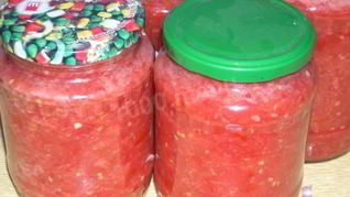 Горлодер с чесноком и помидорами