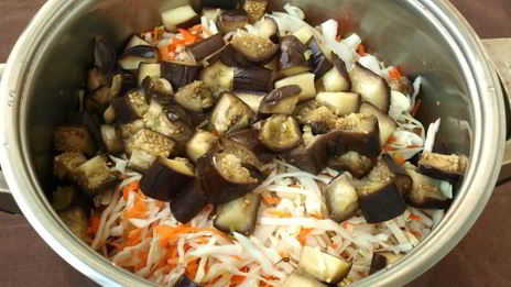 капуста с баклажанами на зиму