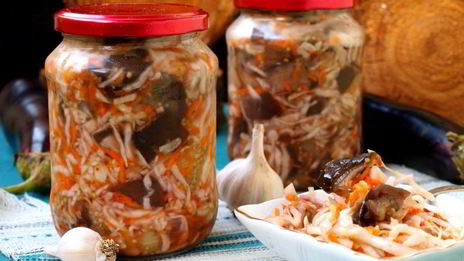 капуста с баклажанами на зиму