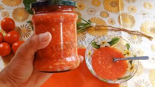 Хренодер с помидорами и чесноком на зиму