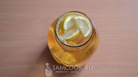 компот из абрикосов с лимоном на зиму