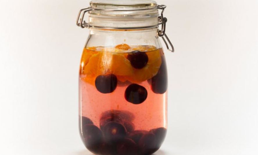 Рецепт компот из черешни с мандаринами