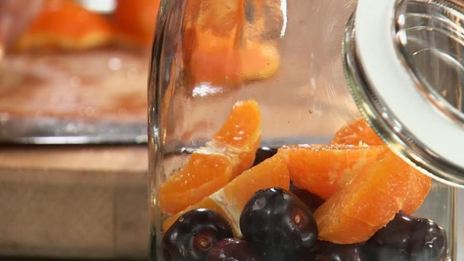 компот из черешни с мандаринами