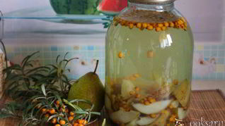 Компот из груш и облепихи на зиму