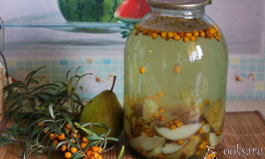 Рецепт компот из груш и облепихи на зиму