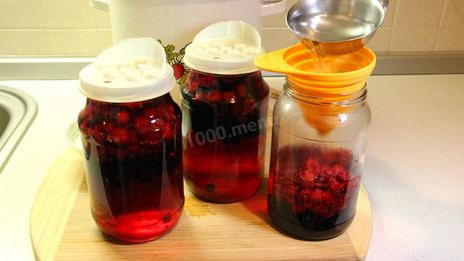 компот из ирги и малины на зиму