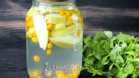 компот из облепихи и яблок на зиму