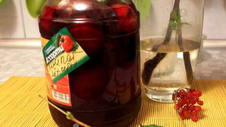 компот из ранеток и черноплодки на зиму