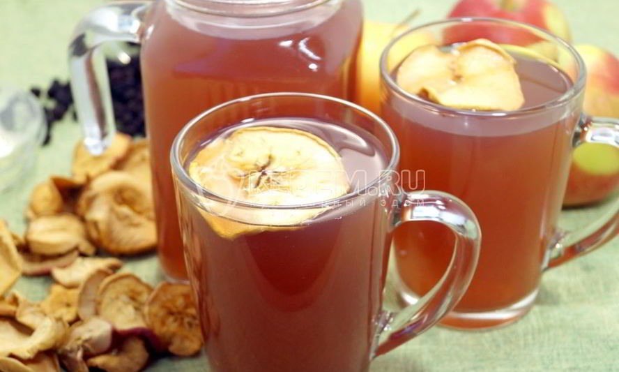 Рецепт компот из сушеных яблок с ягодами