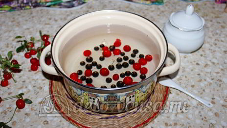 компот из вишни и черной смородины