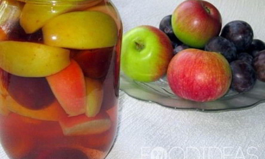 Рецепт компот из яблок и сливы