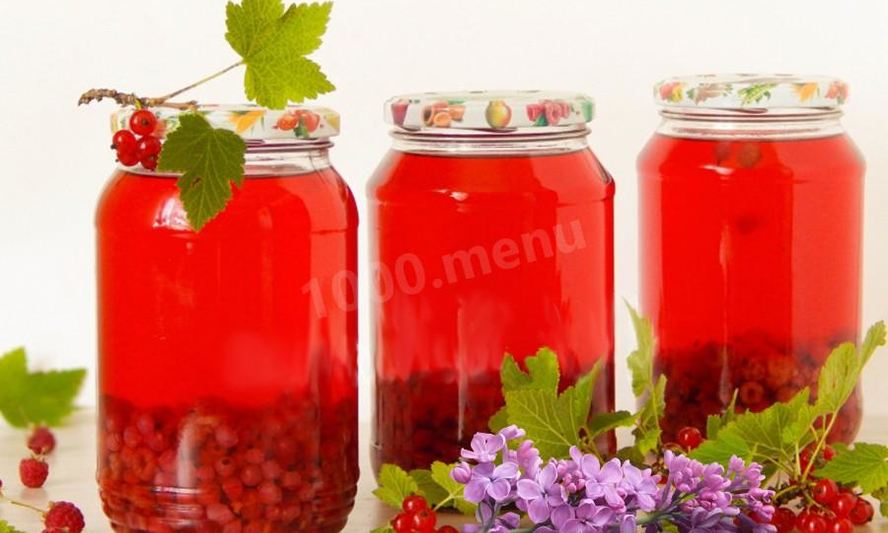 Рецепт компот с красной смородиной и малиной на зиму