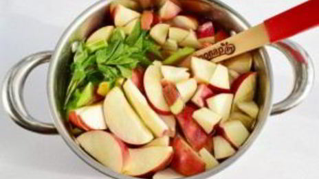 компот с ревенем и яблоками