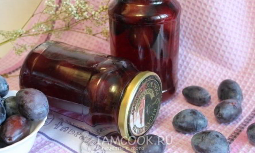 Рецепт сливовый компот с косточками на зиму