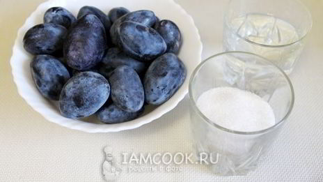 сливовый компот с косточками на зиму