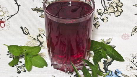 виноградный компот с мятой на зиму
