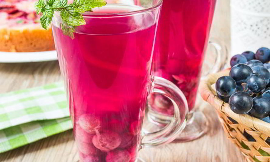 Рецепт виноградный компот с мятой