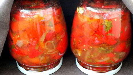лечо из болгарского перца и помидоров на зиму