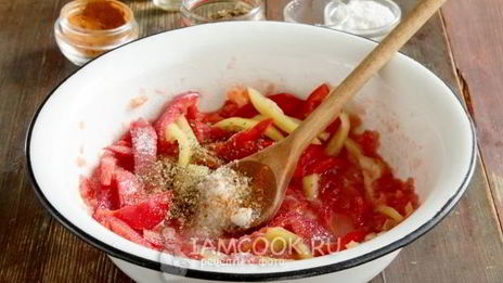 лечо из перца и помидоров