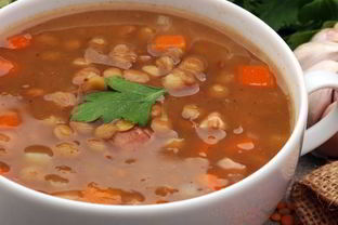 Лечо с чечевицей