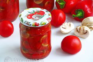 Лечо с грибами на зиму