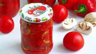 Лечо с грибами на зиму